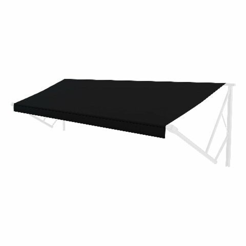 Solera Universal Compatible with Heavy-Duty Vinyl RV Patio Awning Replacement Fabric Solid Black 16′ Awning (15’4″ Fabric)