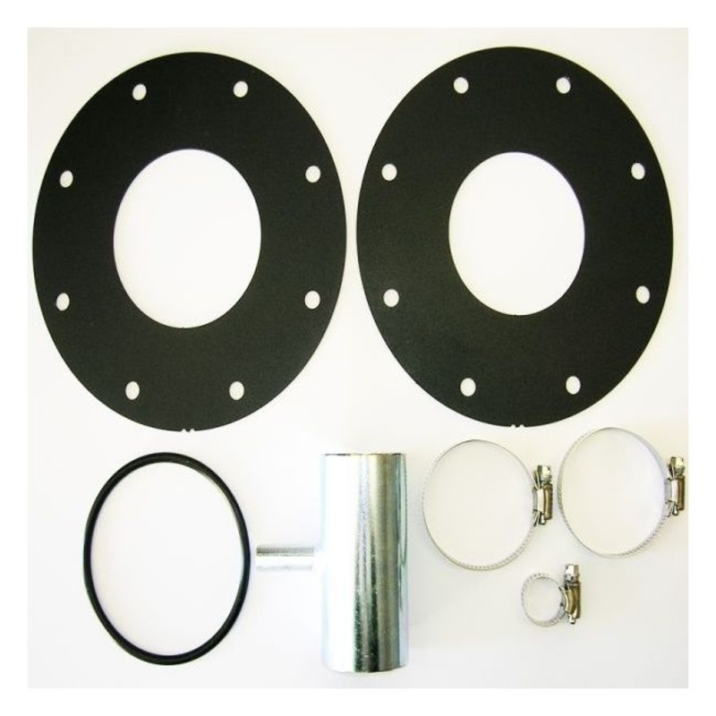 KIT Includes two heavy gauge metal flanges and one O-ring 199003