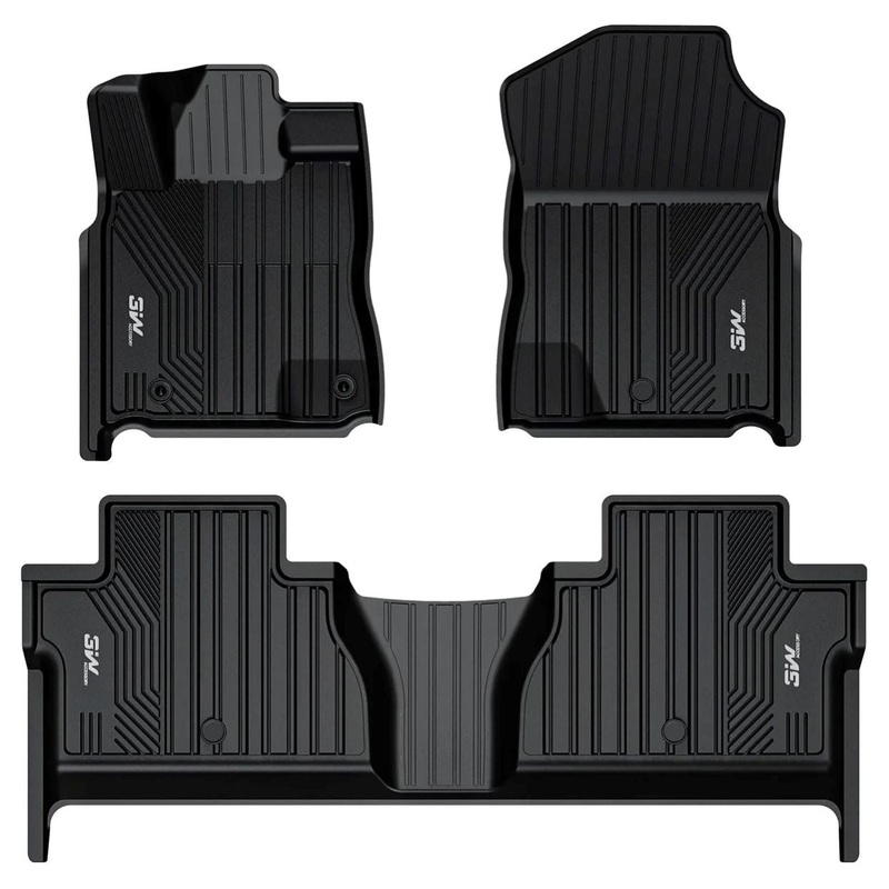 3WLINERS 2014-2021 Toyota Tundra CrewMax Cab TPE Material & All-Weather Protection Custom Floor Mats