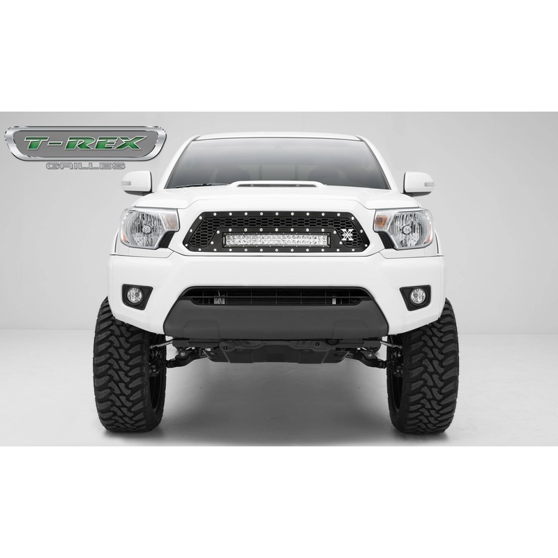 T-REX Grilles 7319381 Black Mild Steel Laser Cut Pattern Grille Fits 2012-2015 Toyota Tacoma
