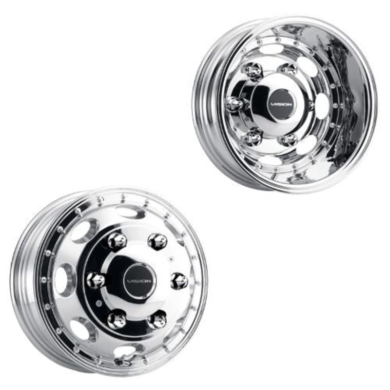 16×5.5 Vision 181Z Van Dually Polished 06-UP SPRINTER DUALLY Wheels 6×205 Set of 4 (Fits Stock Tire Sizing)
