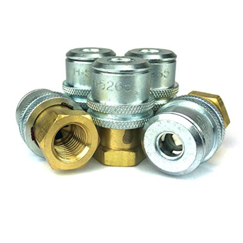 5 (Five) H-5265 Standard Bore Grip Lock On Air Chuck 0-300 psi 1/4 NPT