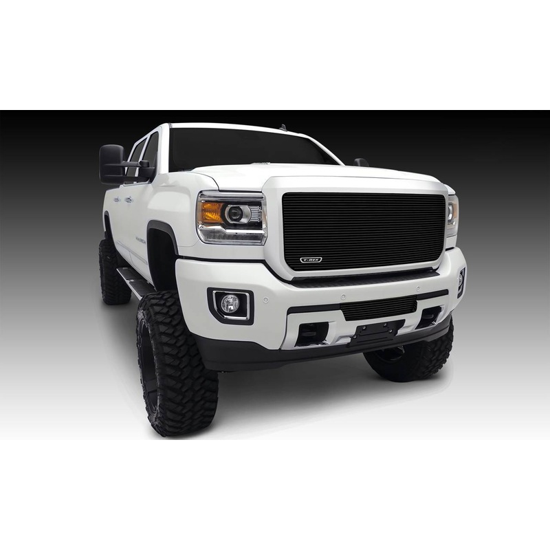 T-REX Grilles 25211B Black Aluminum Horizontal Bumper Grille Fits 2015-2019 GMC Sierra 2500 Sierra 3500
