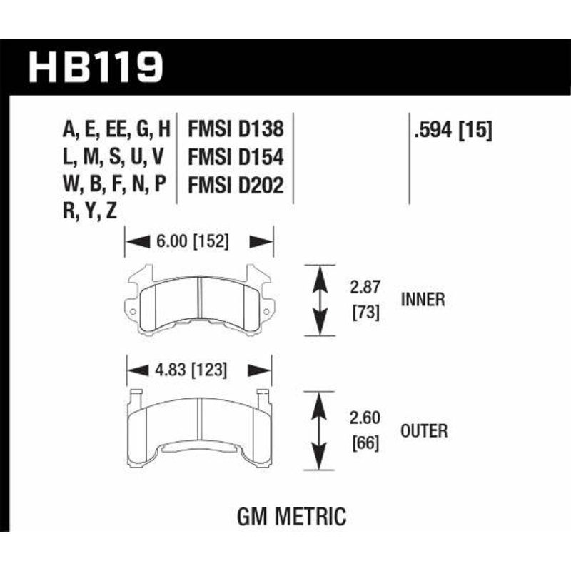 Hawk Performance HB119P.594 SuperDuty Disc Brake Pad