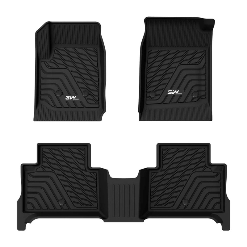 3WLINERS 2015-2022 GMC Canyon Crew Cab TPE Material & All-Weather Protection Custom Floor Mats
