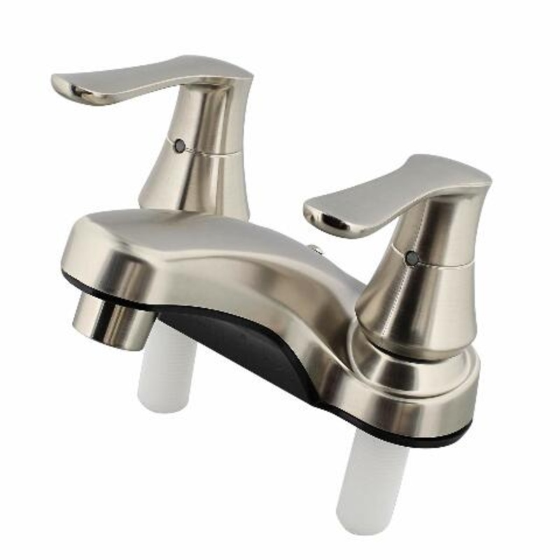 Empire Brass U-YNN77N-DH3 RV Non-Metallic Bathroom Faucet with Solid Saber Handles – 4″, Brushed Nickel