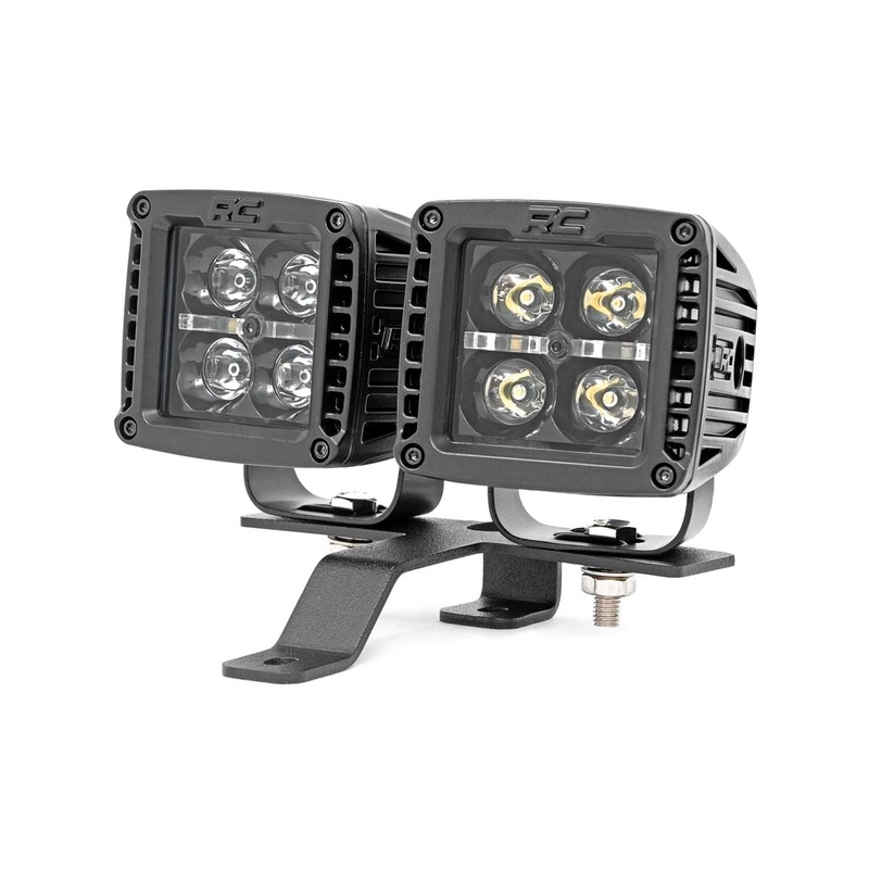 LED Light Kit | Quad | Cowl Mount | 2″ Black | Amber DRL | Jeep Gladiator JT/Wrangler JL (18-24)