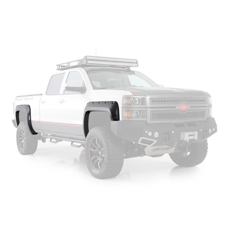 Smittybilt 17291-GBA M1 Color Fender Flares Black 2016-2018 Chevy 1500 with 5.8′ Bed, Clear