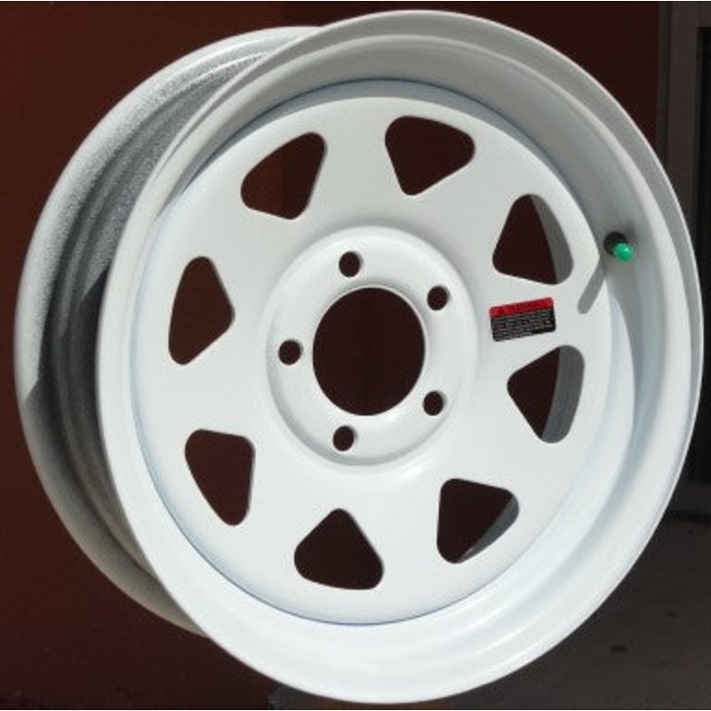 14×5.5 White Spoke Trailer Wheel (5 on 4.5)
