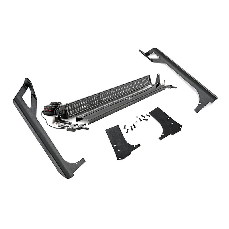 LED Light Kit | Windshield Mount | 50″ Black Dual Row | Jeep Wrangler TJ (97-06)