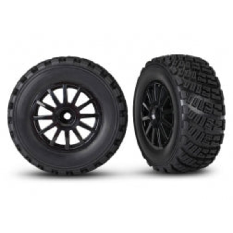 Traxxas T&W, Black Wheel/Gravel TSM Tire (2)