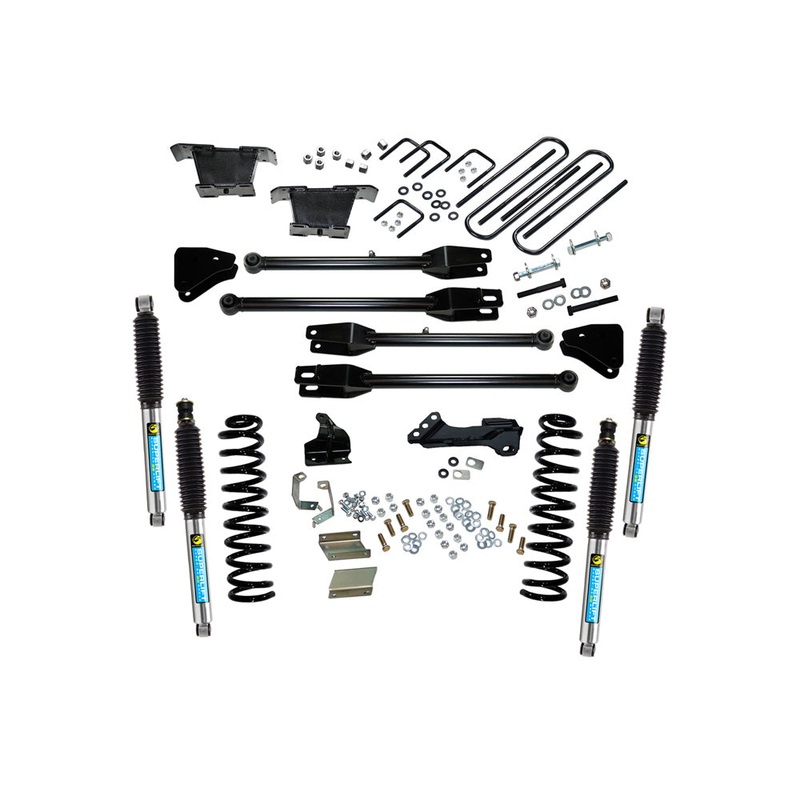 4″ Lift Kit – 11-16 F250/F350 4WD – Dsl w/ 4-Link Conversion & Bil Shocks K236B