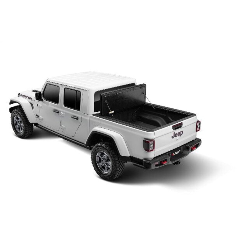 Rugged Ridge Armis Hard Folding Tonneau Cover Compatible with Jeep Gladiator JT | Tri-Fold, Weather Resistant, Full Bed Access | 13550.24 | Compatible with Jeep Gladiator JT 2020-2025