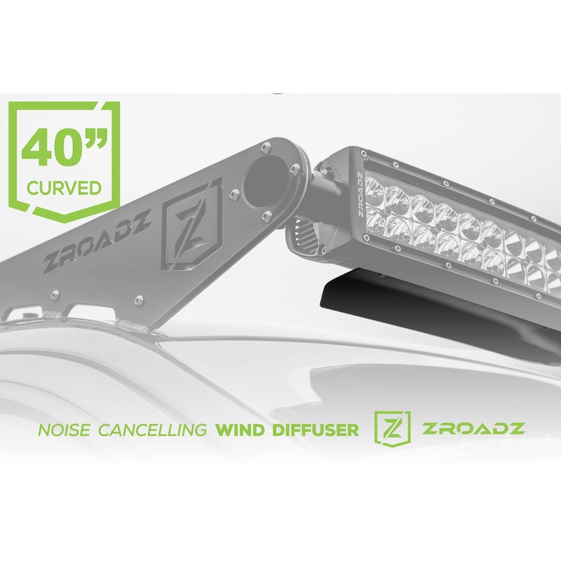 ZROADZ Z330040C Black Aluminum Noise Cancelling Wind Diffuser Fits 2015-2020 Chevrolet Colorado