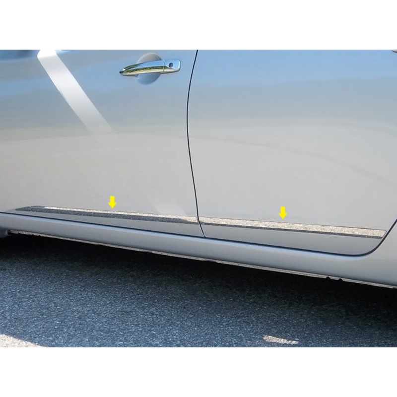 Nissan Sentra 2013-2019, 4-door, Sedan (4pc Stainless Steel Body Side Molding Accent) AT13575 QAA
