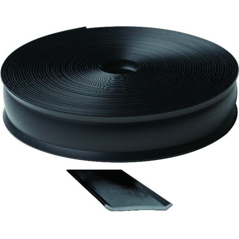 RV Designer 3/4 Inch Wide Vinyl Trim Insert Compatible with RVs – Flexible Molding, Exterior Use, and Roof Edge Molding – Ideal Compatible with Travel Trailers and Campers, Heavy Duty, 50 Foot Roll, Black