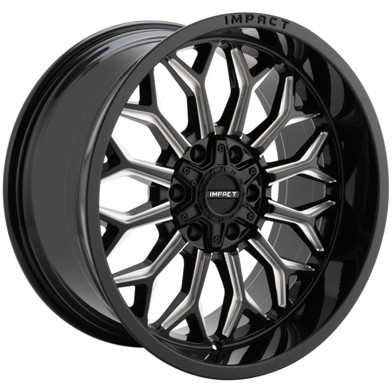 Impact Offroad 20X10 Offroad Wheel 6X135/139.7 PCD/-12mm Offset/ 106.1mm CB/ Gloss Black Milling Windows Rims