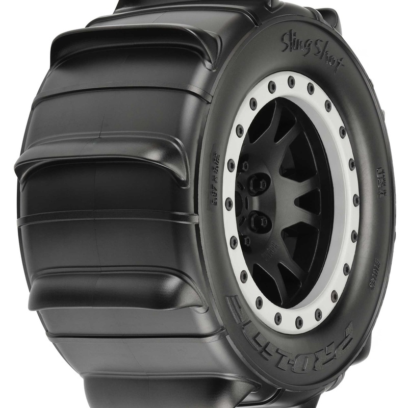 PRO1014613 1/5 Sling Shot Pro-Loc F/R 4.3″ X-MAXX MTD 24mm Blk/Gry Impulse (2)