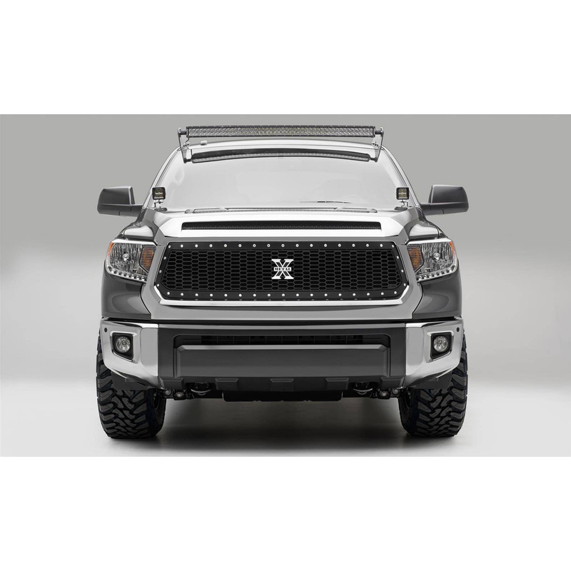 T-REX Grilles 7719641 Black Mild Steel Laser Cut Pattern Grille Fits 2014-2017 Toyota Tundra