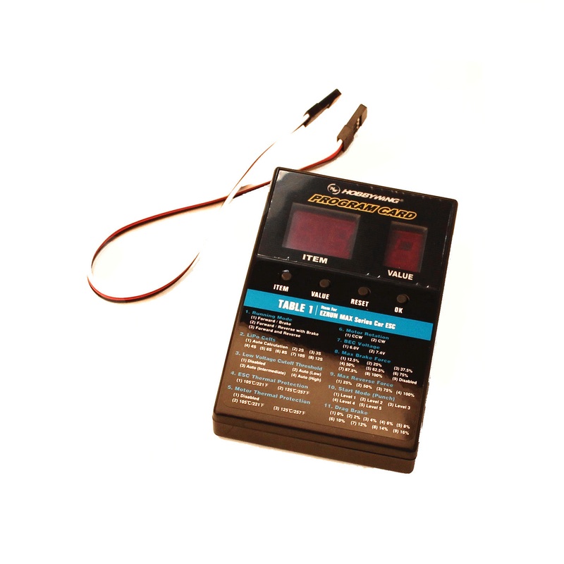Hobbywing LED Program Card – General Use for Cars, Boats, and Air Use