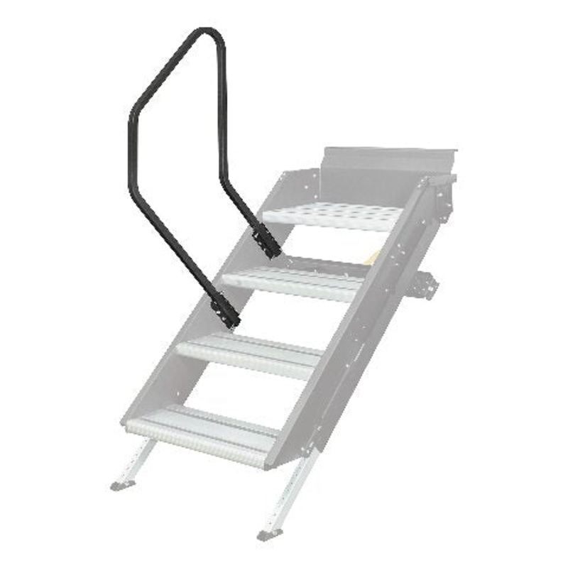 Lippert Solid Step Entry Assist Handrail, Accommodates Door Widths up to 36, Easy Installation, Locking Pins Compatible with 5 Adjustment, Compatible with 5th Wheel RVs, Travel Trailers, Motorhomes – 799640, Black