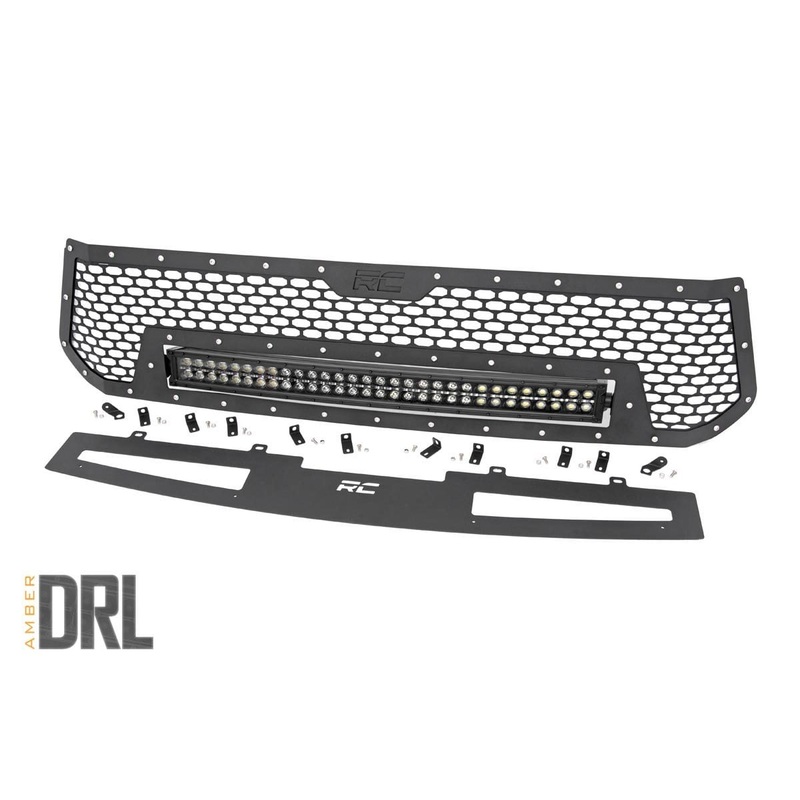 Mesh Grille | 30″ Dual Row LED | Black | Amber DRL | Toyota Tundra (14-17)