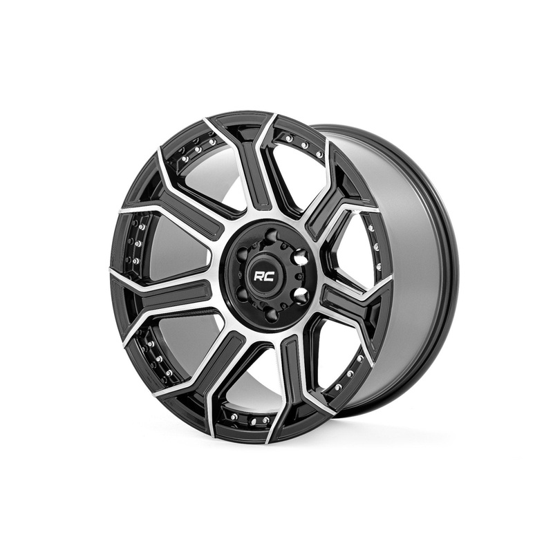 Rough Country 89 Series Wheel | One-Piece | Black Machined Gun Metal | 20×10 | 6×135 | -19mm