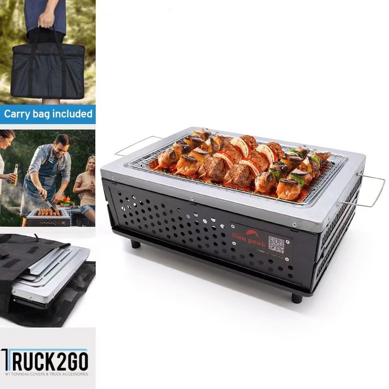 TRUCK2GO Portable Outdoor Mini Metal Charcoal Barbecue Grill