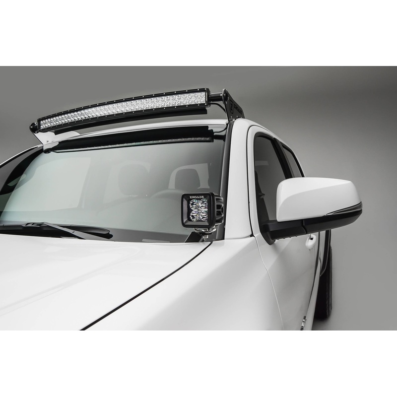 ZROADZ Z369401-KIT2 Black Mild Steel Hood Hinge LED Kit Fits 2016 -2023 Toyota Tacoma