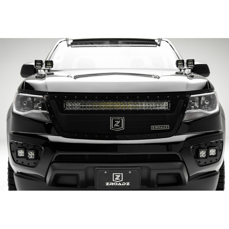 ZROADZ Z322671 Black Mild Steel Front Bumper OEM Fog LED Bracket Fits 2015-2020 Chevrolet Colorado