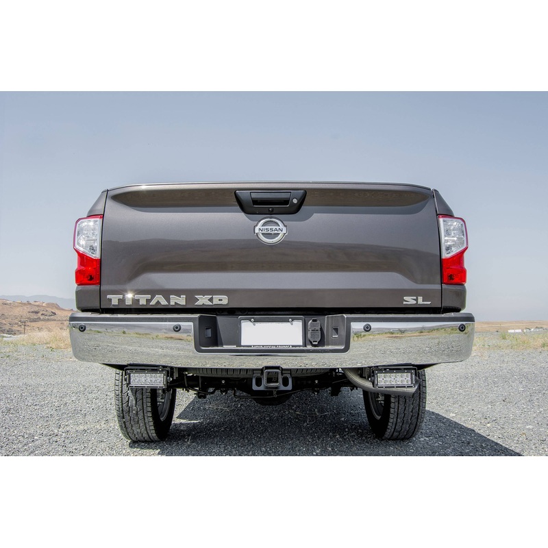 ZROADZ Z387581 Black Mild Steel Rear Bumper LED Bracket Fits 2016-2019 Nissan Titan