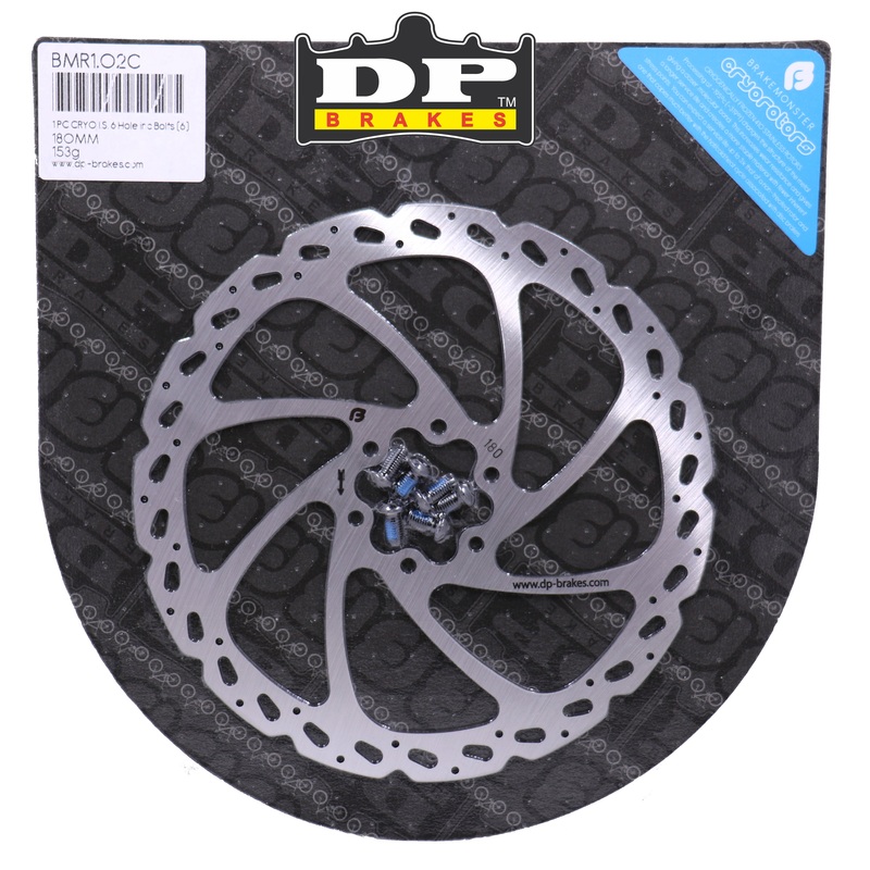 BRAKE MONSTER CRYOROTOR – DP BRAKES 1 Piece 180mm 6 Bolt Frozen Disc Brake Rotor