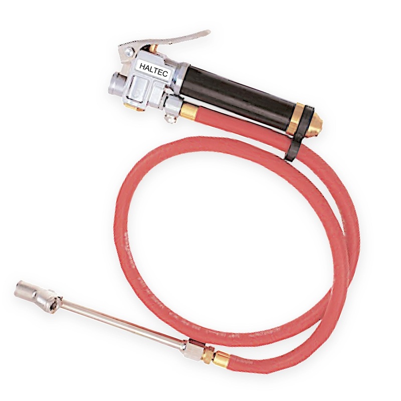 Haltec I-405-12LOM Inflator Gauge with 12 Foot Hose and Dual Foot Lock On Air Chuck