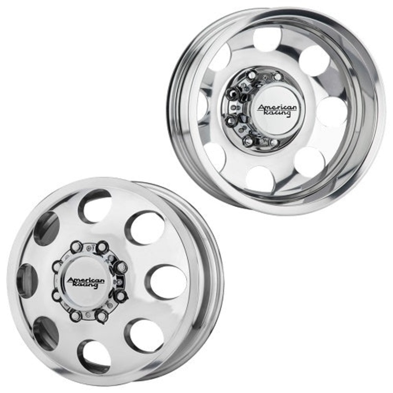 16×6 American Racing AR204 Baja Polished 99-04 FORD DUALLY Wheels 8×170 Set of 4 (Fits Stock Tire Sizing)