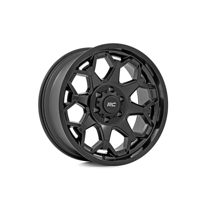 Rough Country 80 Series Wheel | One-Piece | Semi Gloss Black | 20×10 | 6×5.5 | -19mm