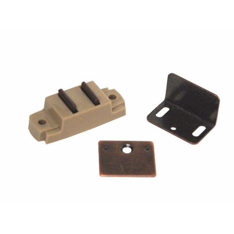 RV Designer H210, Magnetic Catch with Flat and Right Angle Plates, Cabinet Hardware