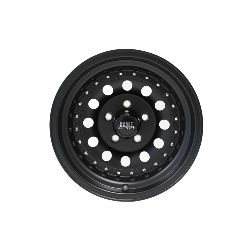 SCALE4X4 Bandit II Matte Black 15″ Wheels – 15×7.0 / -6 / 5×114.3