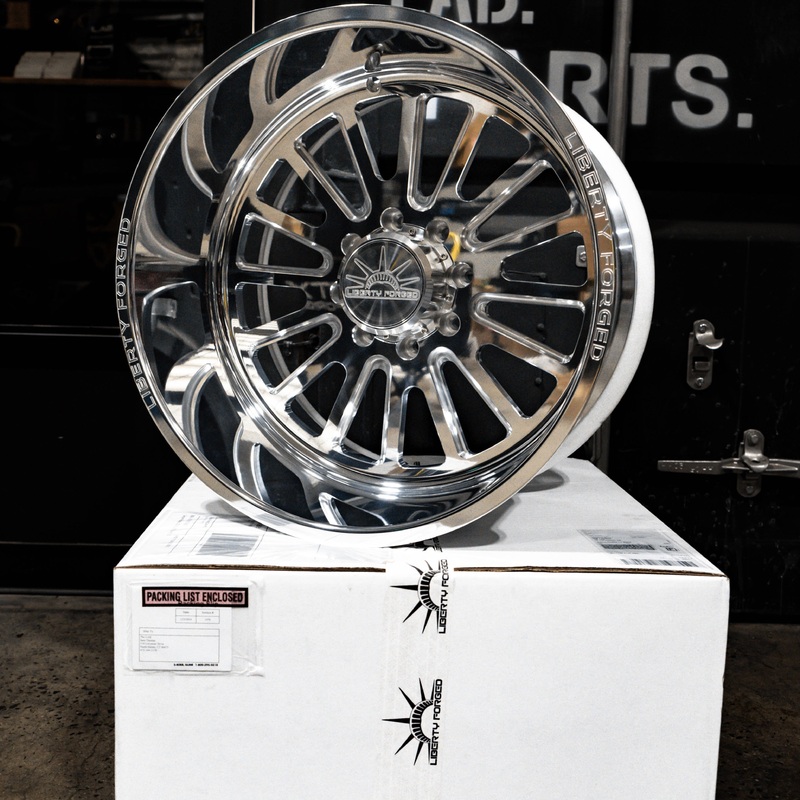 22×12 Liberty Forged LBTY09 – 8×180 Lug Pattern – Polished (Set of 4) (On the way!)