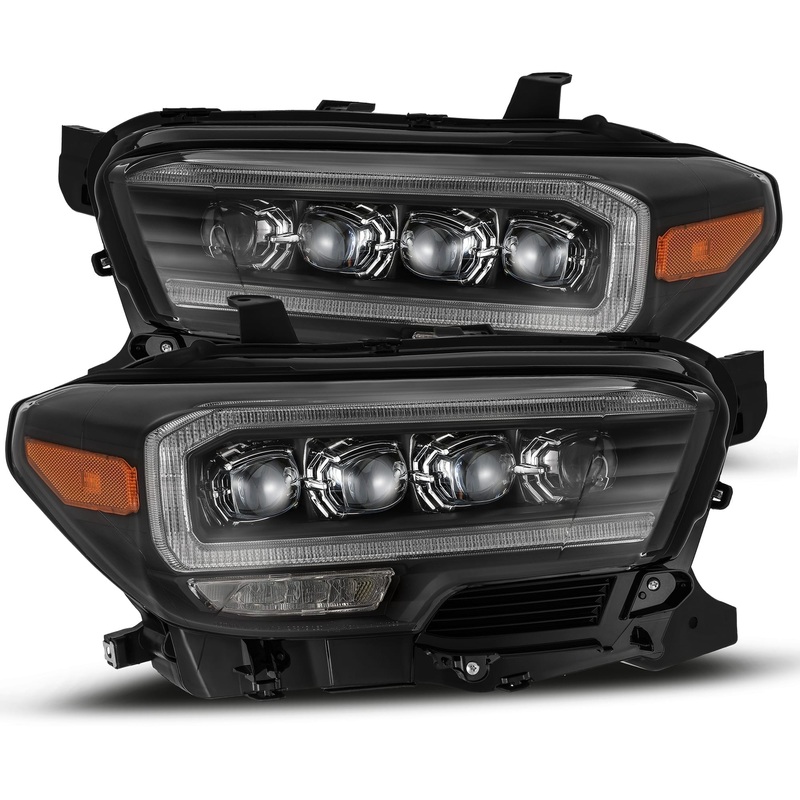 ALPHAREX 2016-2023 Toyota Tacoma NOVA-Series LED Projector Headlights Black