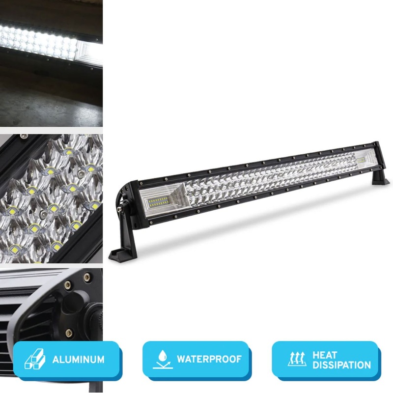 SYNETICUSA 42″ Triple Row 6000K Straight LED Light Bar – Universal