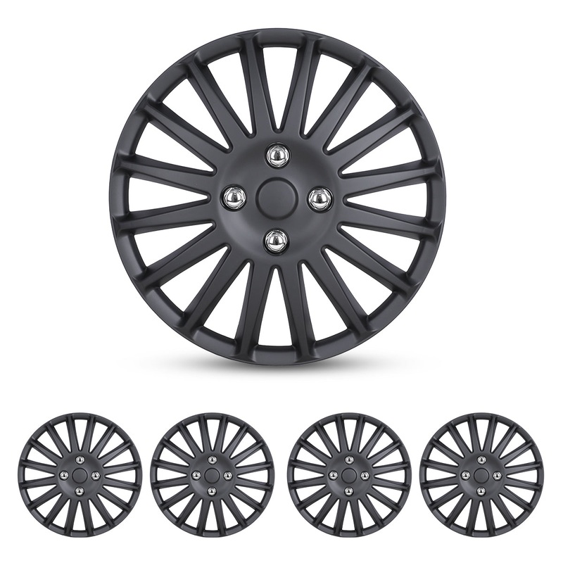 WINJET 14 inch Hubcaps Wheel Covers 5019 – Matte Black