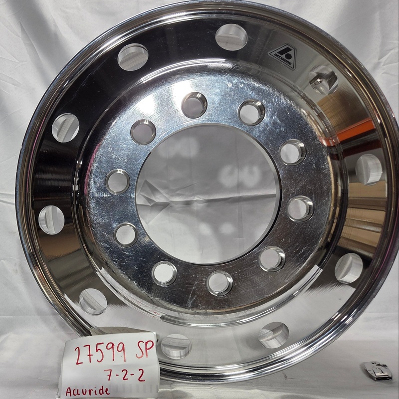 24.5×8.25 Accuride 10×11.25″ Stud Pilot (Budd) Standard Polish Both Sides (returned item)