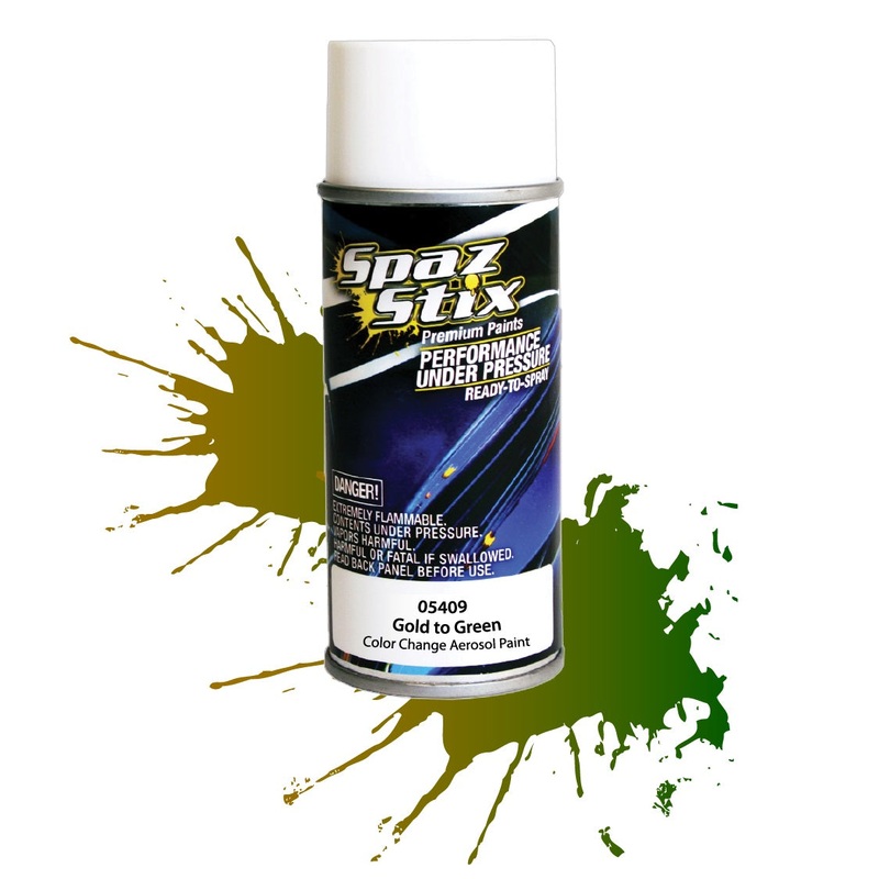 Spaz Stix Color Changing Paint Gold to Green Aerosol 3.5OZ
