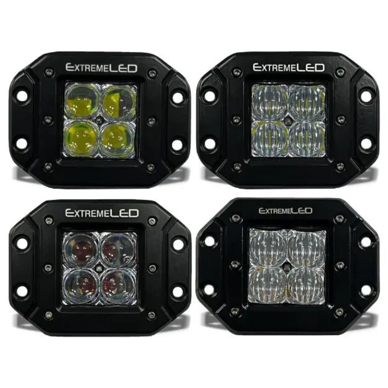 Spot and Flood Flush Mount Extreme Series 3″ LED Light Pod (All Options)