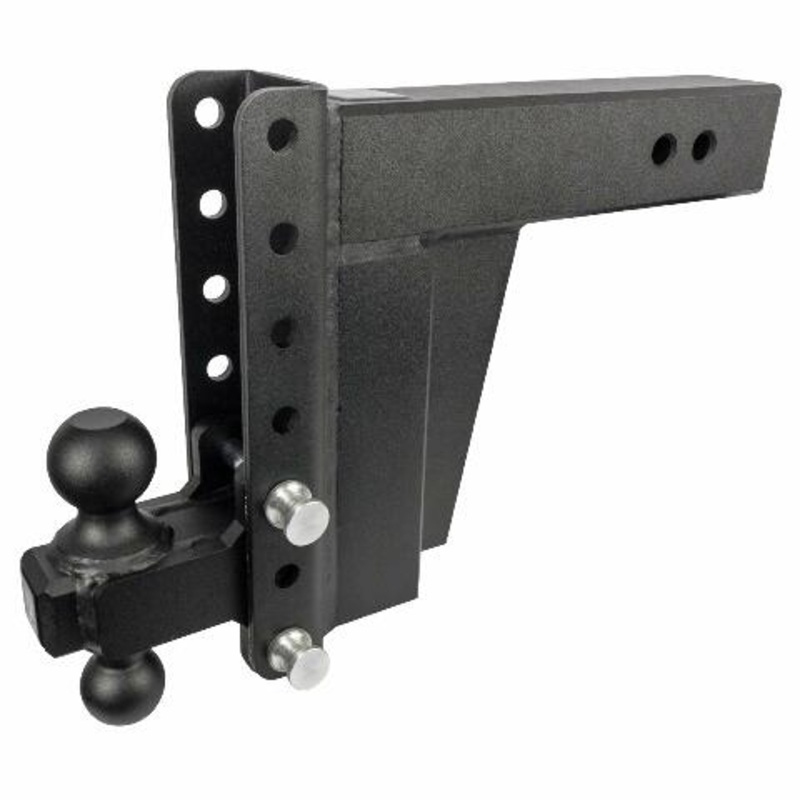 BulletProof Hitches – 3.0″ Adjustable Extreme Duty Trailer Hitch (36,000 lb. Rating) – 8″ Drop/Rise with 2″ and 2 5/16″ Dual Ball – Powder Coat, Solid Steel, Corrosion-Resistant