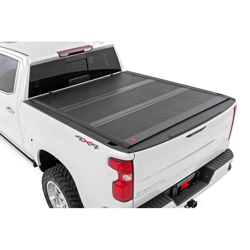 Hard Low Profile Bed Cover | 5’9″ Bed | Rail Caps | Chevy/GMC 1500/2500HD/3500HD (14-19 & Classic)