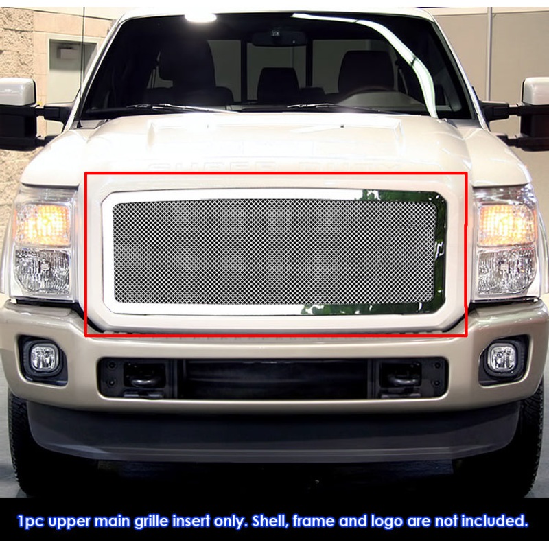 APS GR06GFH28T Main Upper Mesh Grille Fits 2011-2016 Ford F-250 SD