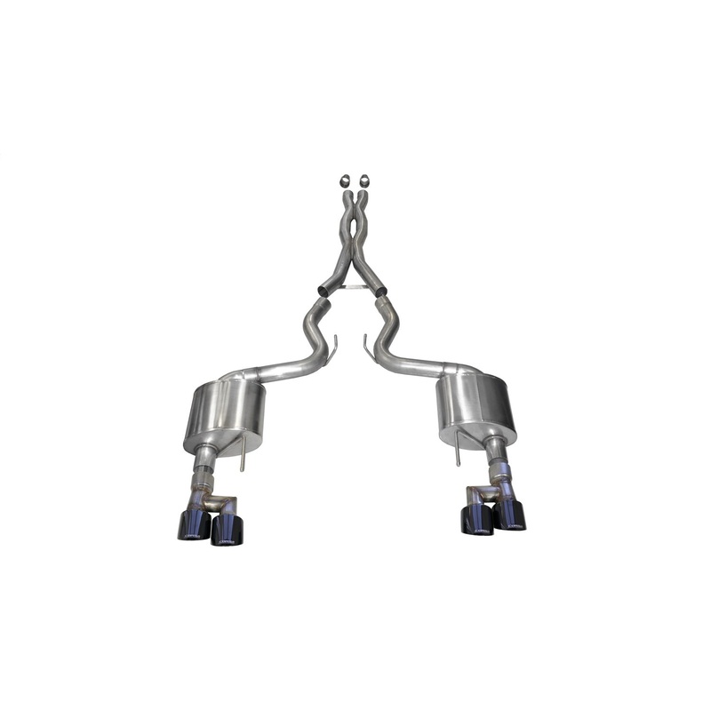 Corsa Performance 21042BLK Sport Cat-Back Exhaust System Fits 18-20 Mustang