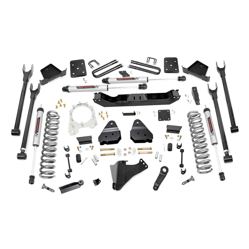 Rough Country 6 Inch Lift Kit Diesel 4-Link No OVLD V2 Fits Ford F-350 4WD 2017-2022
