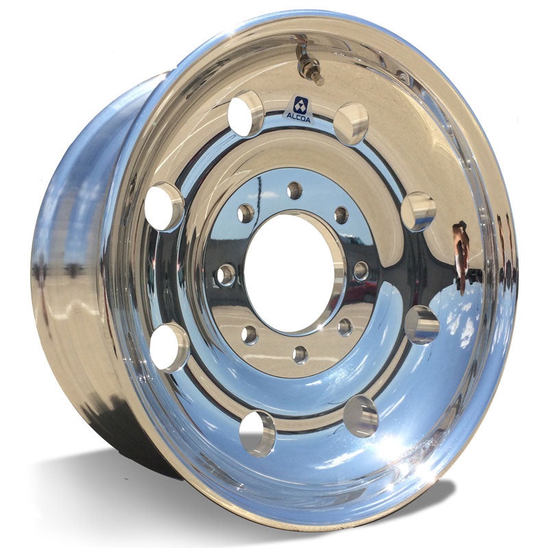 17.5×6.75 Alcoa 8×6.5″ Hub Pilot Mirror Polish Single Trailer Wheel